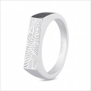 Smalle ring met vingerafdruk