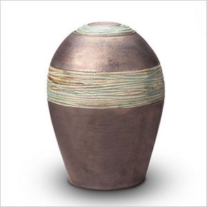 Keramische urn metallic
