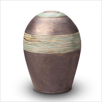 Keramische urn metallic