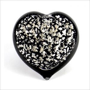 Heart black-silver