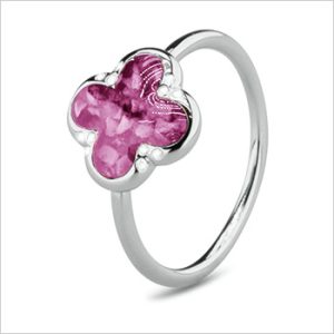 Clover ring met zirkonia