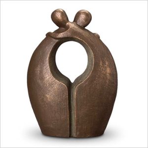 Keramische duo urn brons Afscheid