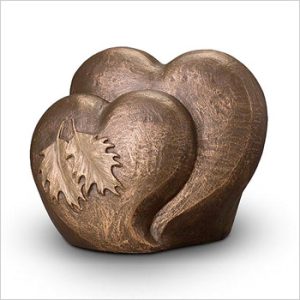 Keramische duo urn brons Herfstnevel