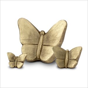 Keramische urn Mariposa goudkleur